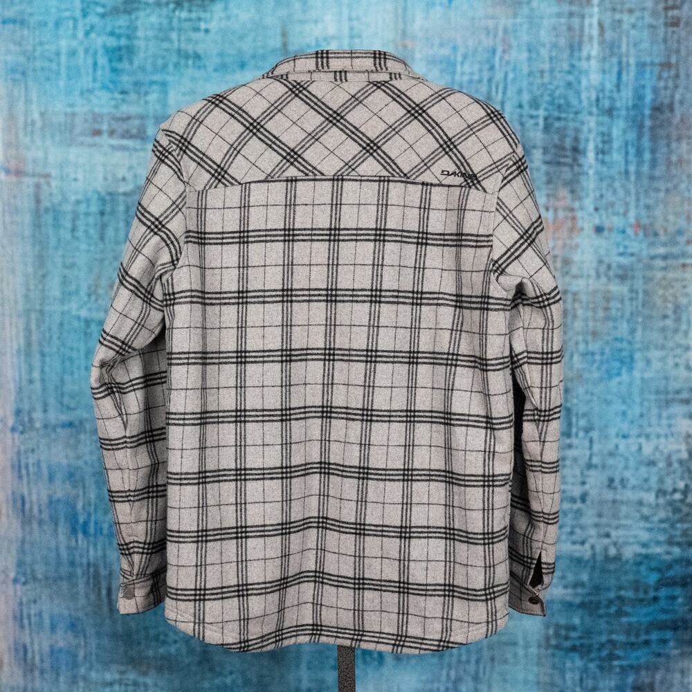 DAKINE Technical Outerwear Men's LARGE Sherpa Lined Wool Blend Flannel Shacket - Picture 4 of 6